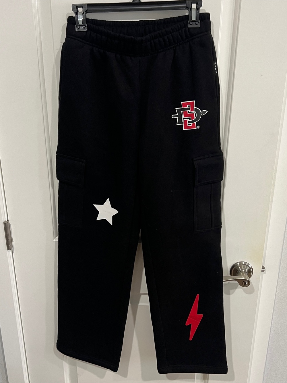Hype and Vice Collegiate SDSU Cargo Sweatpants - sz S BNWT